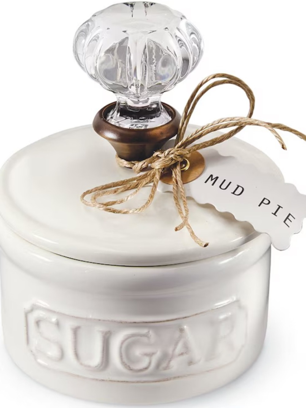 Mud Pie Circa Vintage Doorknob Sugar Bowl ~ NWT